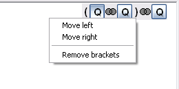 Operations with brackets